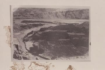 The Lees Ferry Ranch and Paria River (lower left) and the junction with the Colorado river (left)