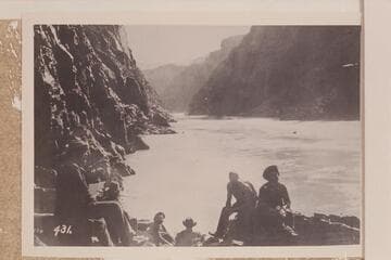 Stanton crew at foot of Grapevine Rapid
