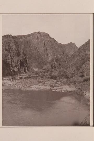 Nevills boats on beach above Bright Angel Creek