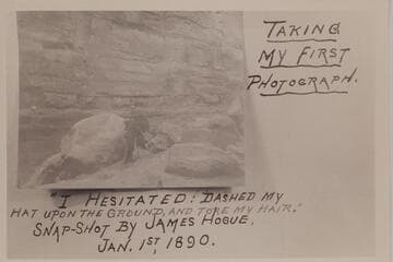 Stanton making his first photograph.  Mile 15.1 in Marble Canyon