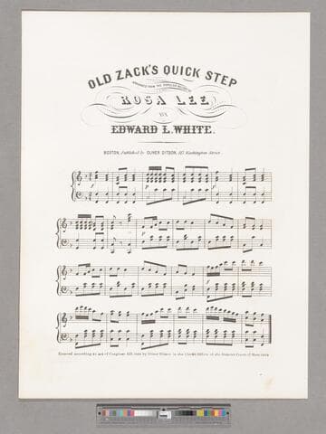 Old Zack's quick step / arranged from the popular melody of Rosa Lee by Edward L. White