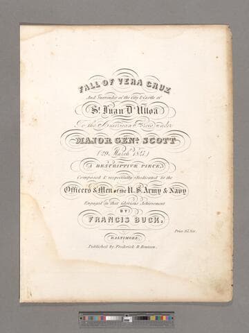 Fall of Vera Cruz and Castle / F. Buck