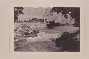 Dam at ranch at mouth of Price River operated by Alex Reid and his son-in-law Albert May
