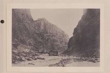 Mouth of Kanab Wash, Grand Canyon.  Kanab Wash is the point where Powell's 2d party deserted the canyon in 1872.  It was an area subject to a gold boom about the same time