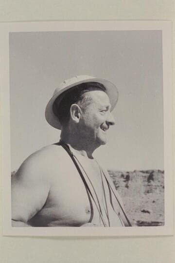 Al W. Wipf, 316 32d Street, Sacramento 16.  At Paria Riffle prior to departure on a complete traverse of Grand Canyon with Georgie White