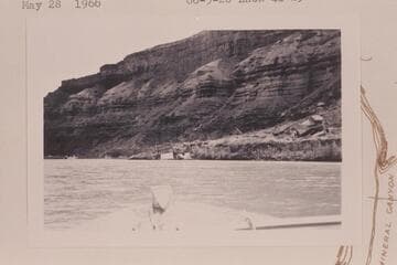 The ferry which formerly operated at Spring Canyon.  Mile 41.8 right bank