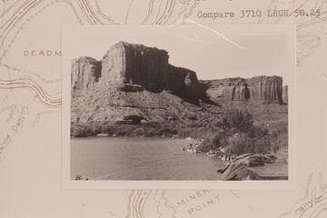 Boats lined up for gas at Mineral Canyon; Mile 50.7.  Friendship Cruise