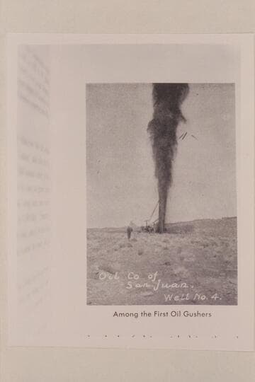 The first well (crossing No. 1) was drilled during 1907-1908 and oil was struck on 1908, Mar. 04.  Oil was struck at a depth of 225 ft.  A gusher came through, throwing the oil 75 ft. above the derrick floor