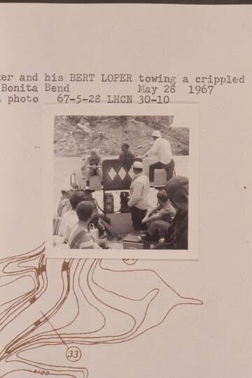 Joe Baker and his "Bert Loper" towing a crippled cruiser out of Bonita Bend