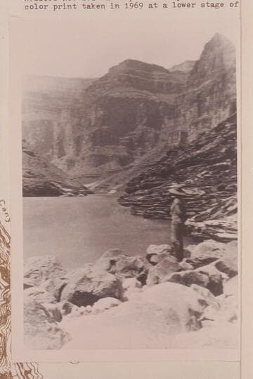 [print from a stereo] "Views on the Colorado River," Grand Canon Series.  No. 202:  Looking up the River