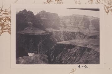 Downriver from inner rim from Mile 225.3 right bank.  The mouth of Diamond Creek is lower left