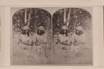 [print from a stereo] Moapa River.  Cutting Fringe