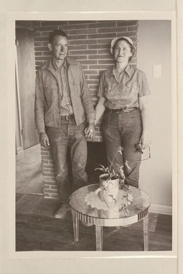 Kent and Fern Frost in their new Monticello home just before moving in