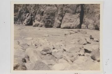 Monument Creek Rapid, where the Dusty Dozen arrived 1934, July 27, 12:40 PM.  Bright Angel gauge:  2,070 cfs