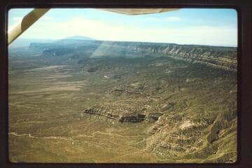 Down the straight cliffs; Navajo Mountain
