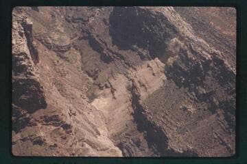 Rock slide and pool, Side Canyon at Mile 184.1