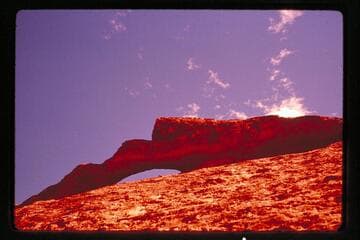 Arch of tremendous proportions near joint at mouth of Nasja Creek