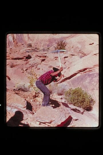 Dan works on trail out of Nasja Creek