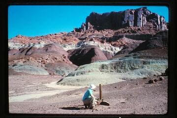 Aleson at marker, Mile 147.5, left bank
