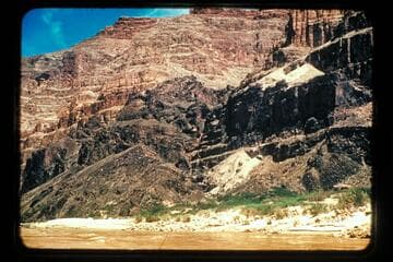 Lava flow into canyon below Lava Falls
