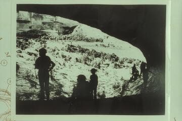 Mantle Cave?  Mile 11.  Dinosaur National Monument  [photo reverse:  Yampa canyon cave]