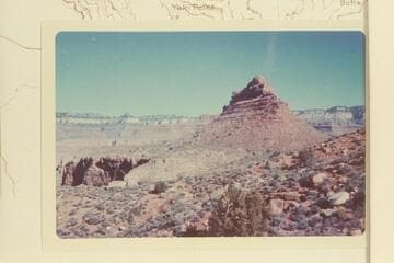 Pattie Butte from the south.  Cremation Canyon at left