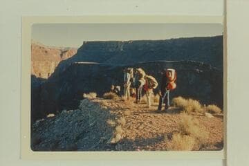 The start down the selected route in Prospect Canyon