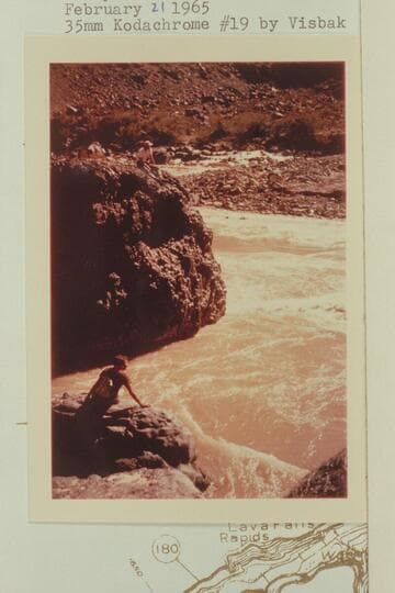 Across head of Vulcan Rapid to mouth of Prospect Canyon