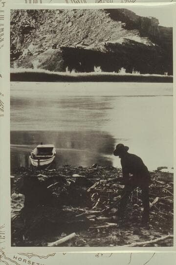 Arthur G. McCormick at camp at Horsethief Trail; Mile 43-44