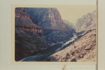 Downriver from high detour just upriver from nameless canyon east of Fishtail Canyon; Mile 138.3