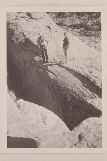 Bahe Bridge from above.  Yawn Visbak and Ballard Atherton on top