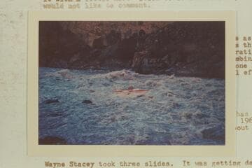 The "Rapid Eater" of the Don Smith-Anchor Boat party attempting an up run of Vulcan Rapid