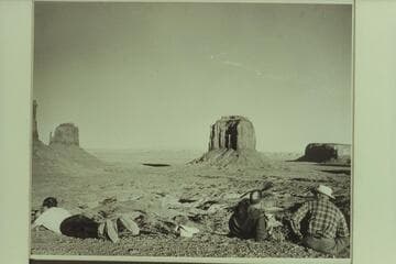 Hard-working photogs at Monument Valley.  Jorgen Visbak; Bill Belknap; F. E. Masland