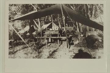 Camp of the USGS survey party of 1921 at Red Canyon in Glen Canyon