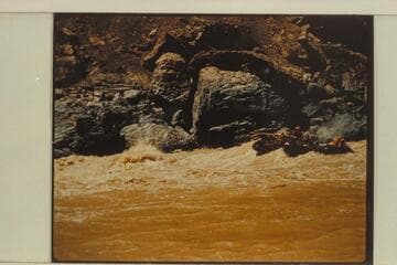 Georgie White's smaller inflated units in Vulcan Rapid.  There is little evidence of control