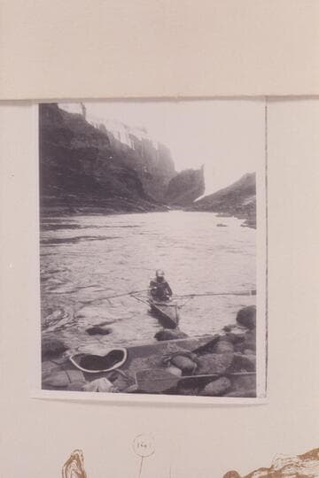 Les Jones at camp at approximately Mile 140