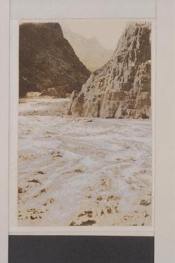 Emery Kolb putting the "Marble" through Separation Rapid.  Photo retouched