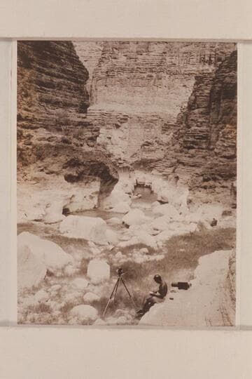 Al Milotte hard at work at camp at the mouth of Supai Creek