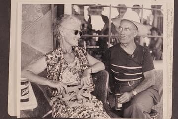 Mary Ogden and Marston at Cliff Dwellers Lodge