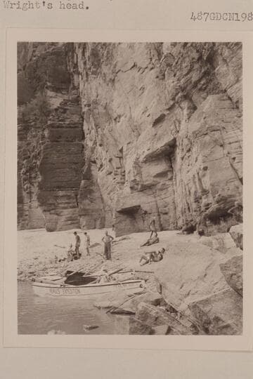 Camp at mouth of Parashont Wash; Mile 198, Grand Canyon