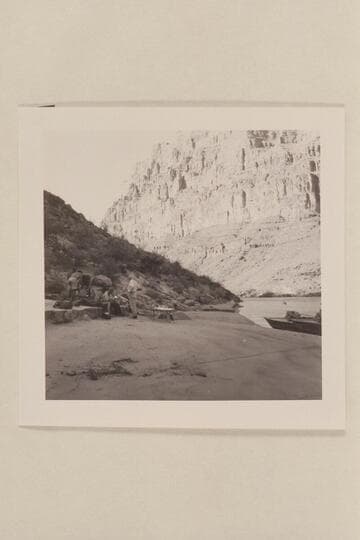 Camp on right bank near Mile 210.  Preliminary gauge at Bright Angel Creek, June 21:  90,500 cfs
