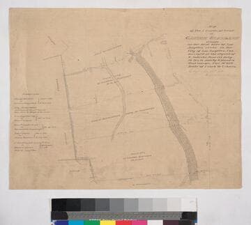 Map of the 2 tracts of land of Gaston Oxarrart
