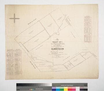 Map of the Tract No. 4 of the Allotment of Andres, José Antonio, Rafael & Cristobal Machado in the Rancho "La Ballona"
