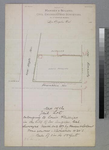 Jail lot belonging to Louis Phillips in the City of Los Angeles, Cal
