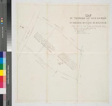 Map of the House Lot and Garden of Mrs. Arcadia Bandini de Stearns