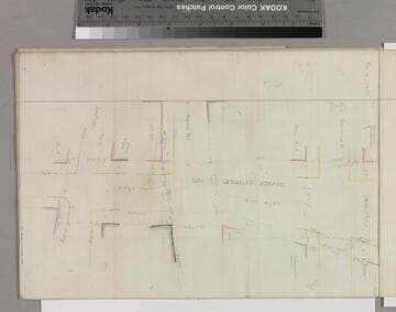 Los Angeles Street Extension; Sewer - center lines & sidewalks