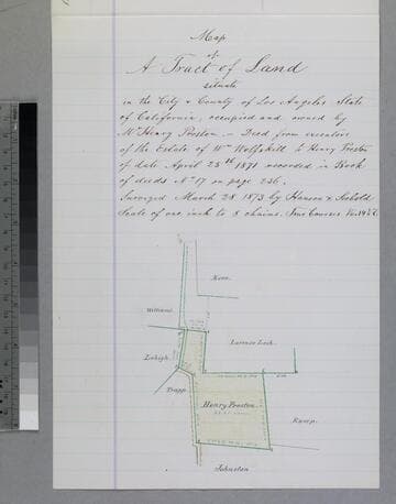 Map of a Tract of land.; owned by Mr. Henry Preston
