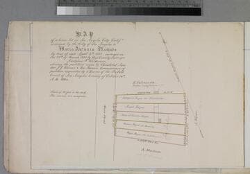 Map of a house lot.; Maria Antonia Machado.; showing the partition