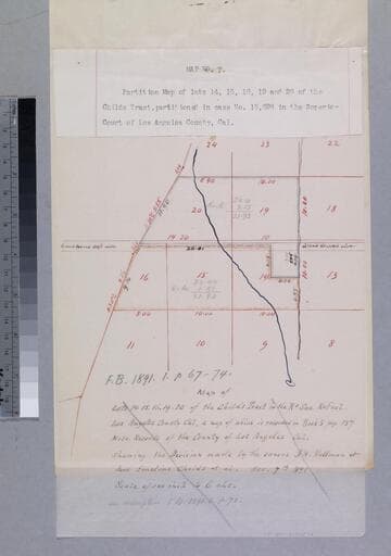 Partition Map of lots 14, 15, 16, 19 and 20 of the Childs Tract