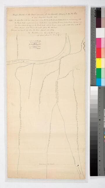 Paso Bartolo Zanjas: Rough Sketch of the Water courses of the Ranchito belonging to Don Pio Pico